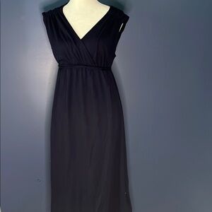 Isabel Maternity navy blue crepe sleeveless dress, versatile- dressy or casual S